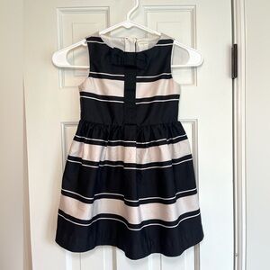 Crewcuts Black and Cream Stripe Formal Dress Girls Size 5
